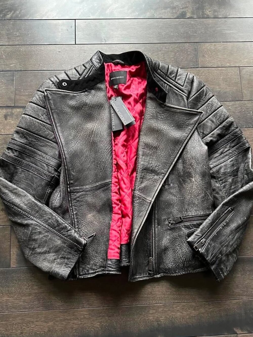 Banana Republic Quilted Leather Moto Jacket - new with tags